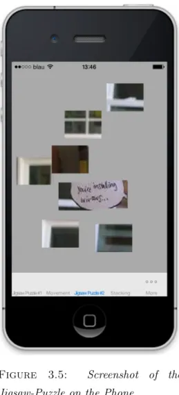 Figure 3.5: Screenshot of the Jigsaw-Puzzle on the Phone