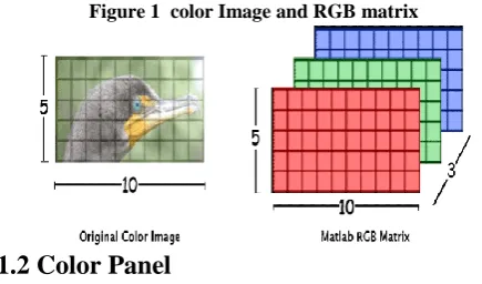 Figure 1  color Image and RGB matrix 