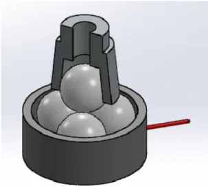 Figure 1: Four-ball schematic diagram  2.2  Material 