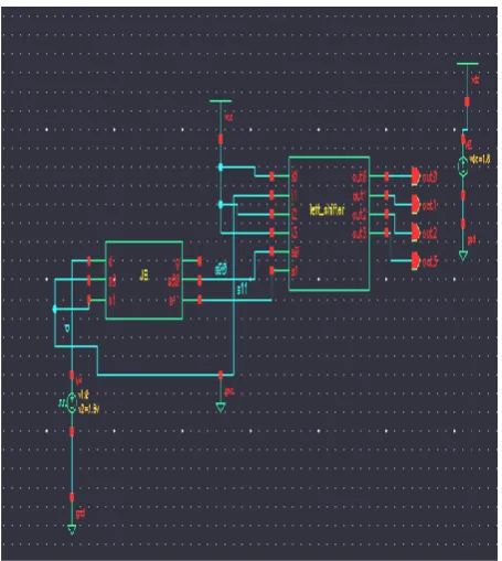 Figure 7: Schematic of proposed Reversible Barrel Shifter, s=00 