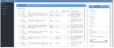 Figure 3: LCM Document Search. Screenshot of the doc-ument search interface.