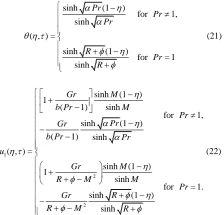 Figure 10 that the temperature   decreases with an increase in Prandtl number Pr . This implies that an increase in Prandtl number leads to fall the thermal boundary layer flow