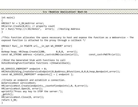 Figure 5: Abstract implementation of interlinking two different components using Web services 