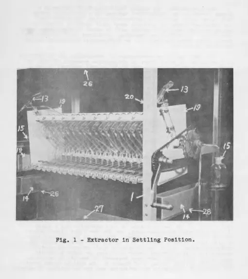Fig. 1 - Extractor in Settling Position. 