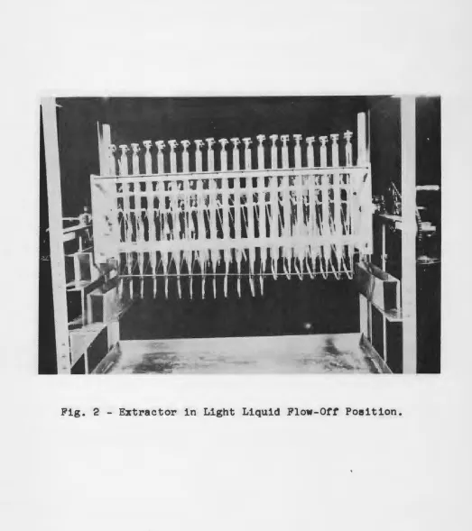 Fig. 2 - Extractor in Light Liquid Flow-Off Position. 