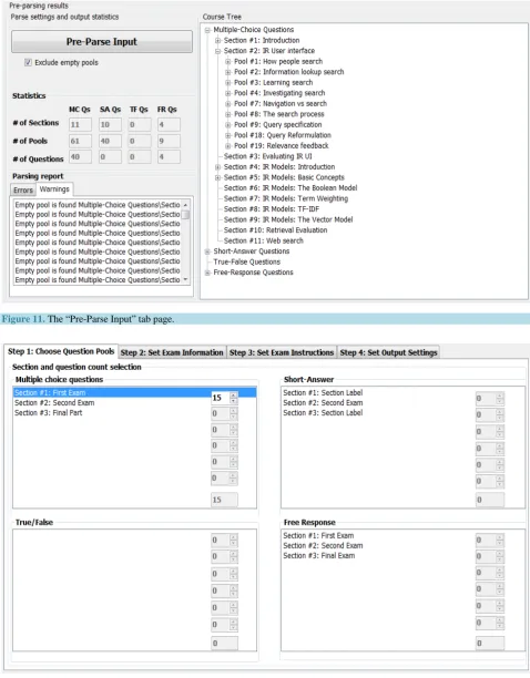 Figure 11. The “Pre-Parse Input” tab page.  