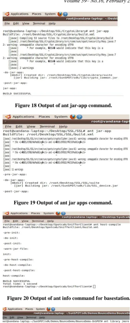 Figure 16 Output of ant publickey command for basestation   