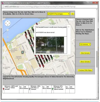Figure 5. Information window including static street view panorama image. 