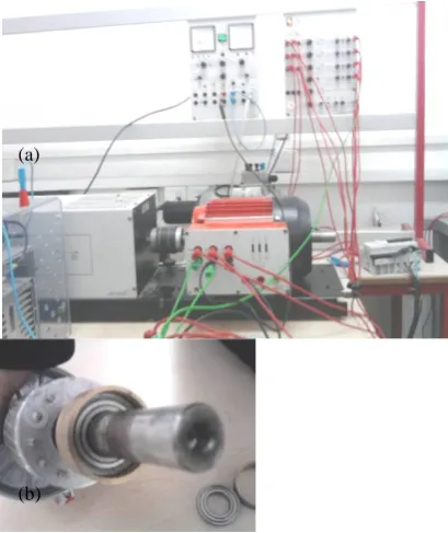 Fig.1. Experimental set-up of 1.1 kW to collect healthy and                                             (13)                                                   faulty induction machine data