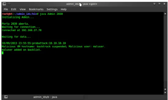 Figure 11. Administrative interface Bt VM at the time of the suspected attack 