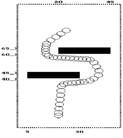 Fig. 7.2 Two obstacle pattern with target point at left   