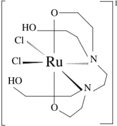 Figure 1. Molecular structure of the H[Ru(III)Cl2(H2EDTA)] complex. 