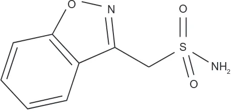 Figure 1 Chemical structure of zonisamide.