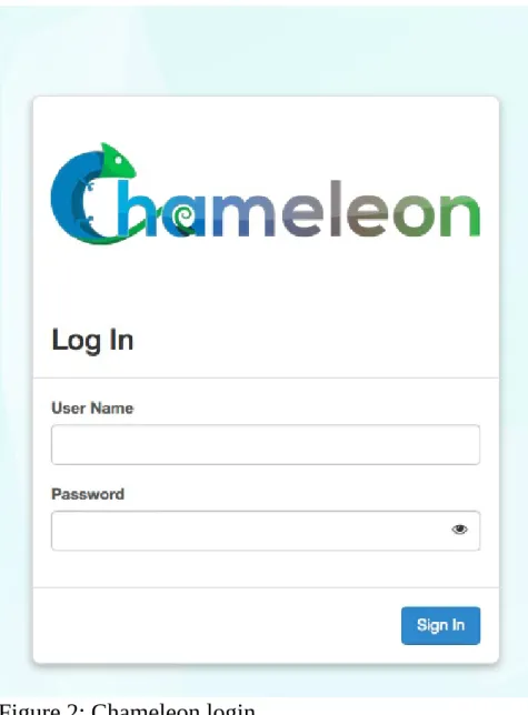 Figure	2:	Chameleon	login