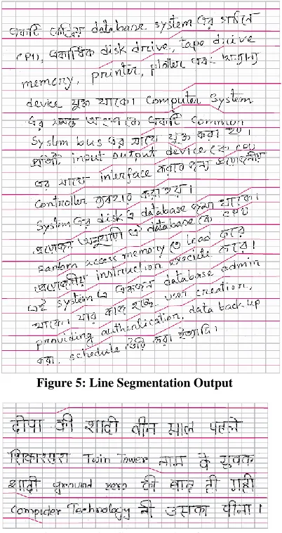 Figure 7: Line Segmentation Output 