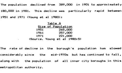 Table A  Size of Population  