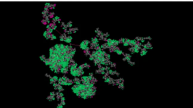Figure 12 | The algorithm mapped out spatially showing all  possible pathways. Gravity and spring physics simulate an 