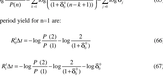 Figure 7 and 8 depict the binomial lattice of the one factor Ho-Lee normal and the generalized Ho-Lee model respectively