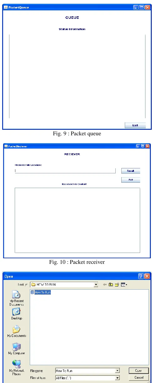 Fig. 9 : Packet queue  