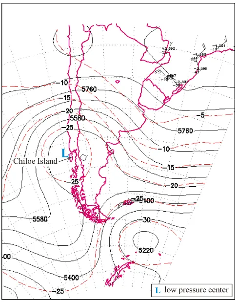 Figure 17. 850 hPa level chart at 0 UTC on December 25th, 2012. 
