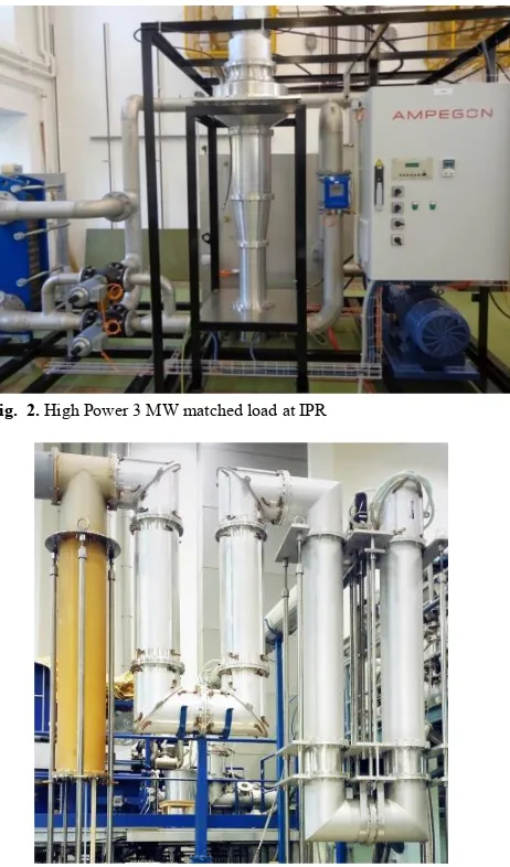 Fig.  2. High Power 3 MW matched load at IPR 