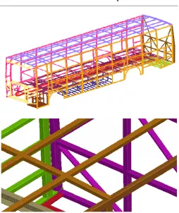 Fig 3.1: Meshed Model of the Superstructure 