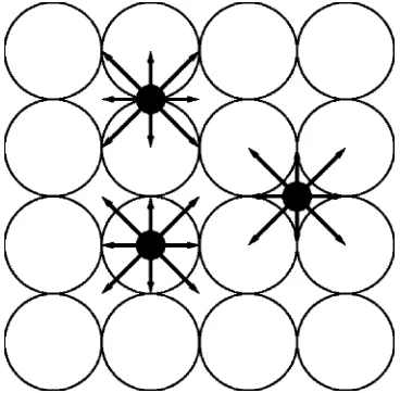 FIG. 3. Schematic indicating allowed CO hopping paths.