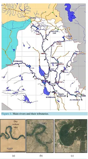 Figure 1. Main rivers and their tributaries.                             