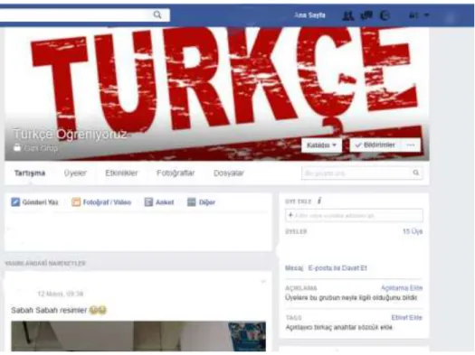Illustration 1. Screenshot of the Facebook page where students could share about tasks 