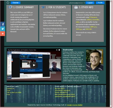 Figure 3: Course Home Page showing Syllabus 
