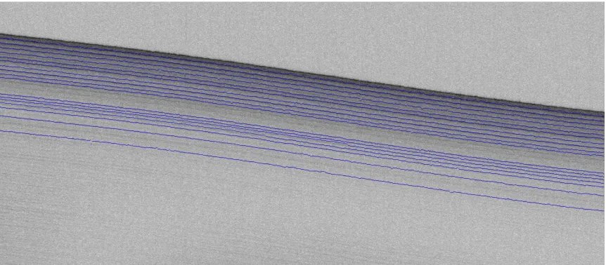 Figure 4: Estimated Near Surface Internal Layers from Echogram in Figure 1 
