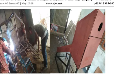 Figure 7: During the fabrication in workshop            Figure 8: During Painting in workshop   