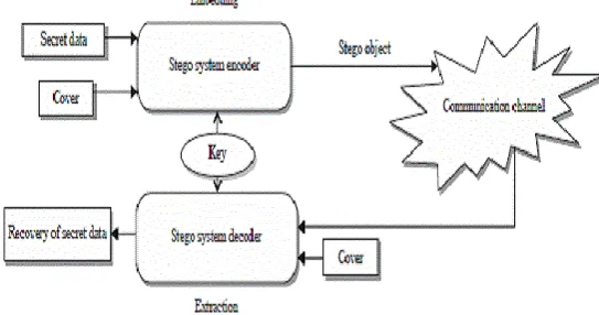 Fig.1: Steganography Process. 