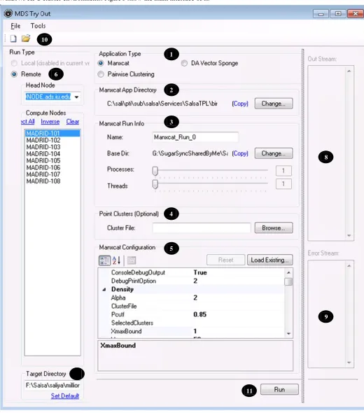 Figure 3. Mainn interface of Trryout tool 