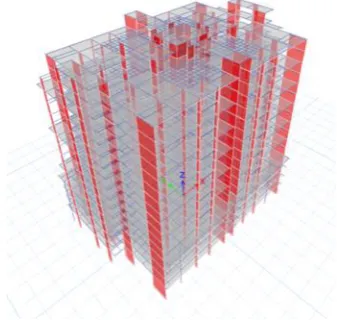 Fig -3- 15 Floors example-Etabs  