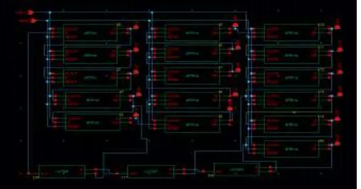 Fig.15 shows the schematic for 16-bit LFSR with Fine Grain Power Gating (FGPG) technique, where the16-bit LFSR is designed using power gated D flip-flop as shown in Fig.8 and XOR gates