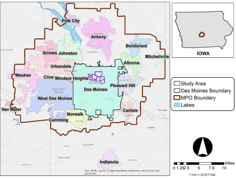 Figure 2: Des Moines within the MPO Boundary, 2016 