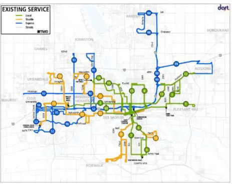 Figure 3: DART Bus Routes, 2011 