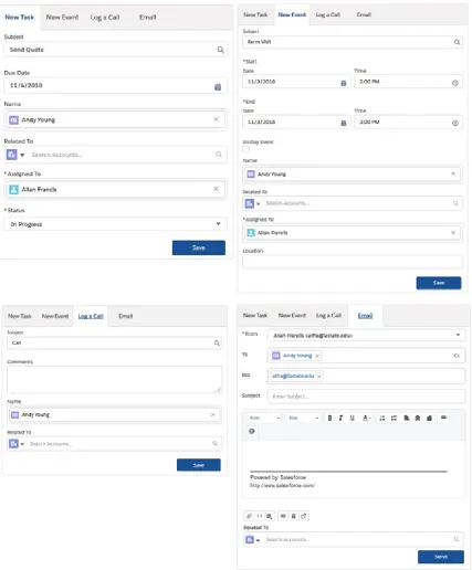Figure 4 – Logging customer interactions 