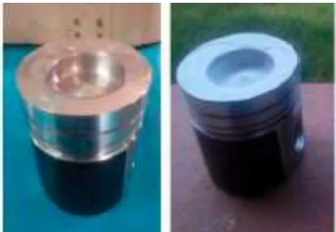 Fig -1: Sample of thermal barrier coated piston head is shown 