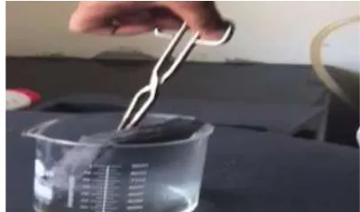 Fig 1 Treatment of sponge after heating the HCL solution 