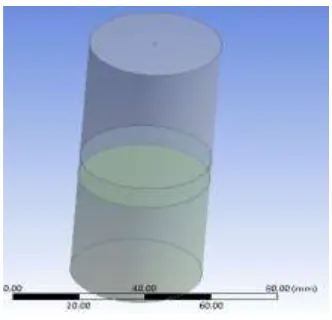 Fig 2. Geometry model of the setup 