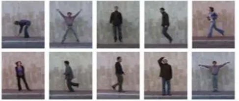 Figure 5: key frames for Weizmann human activity data set. 