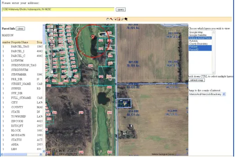 Figure 9 displays a screen shot of a Google map client to our cache map server.   This image is discussed in detail in the text