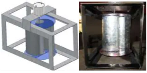 Fig - 4: Geometry of Savonius turbine with supporting structure. 