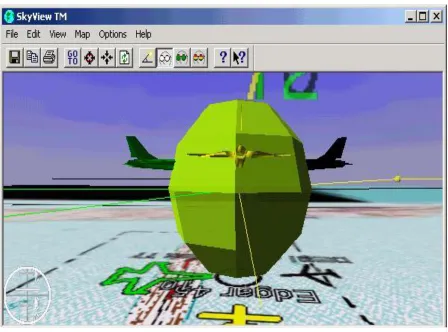 Figure 4 View of SkyView's implementation of 3D graphics to represent planes and paths