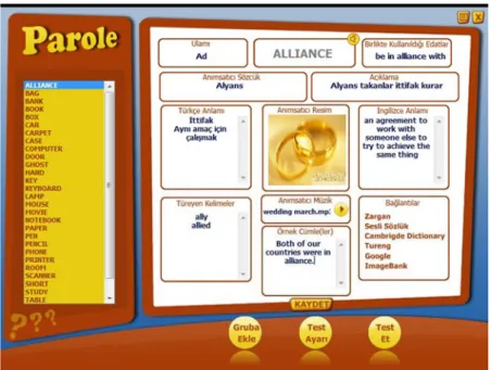 Fig. 3. Screenshot of fully completed board for the word 'alliance'. 