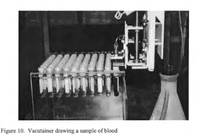 Figure 10. Vacutainer drawing a sample of blood 
