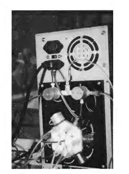 Figure 13. Catheterized pig connected to inlet valve #1 