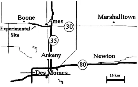 Figure 3-1. Location of the experimental site for the swine manure impact study. 